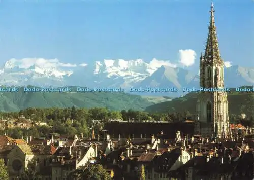 D169839 Schweiz. Bern. Gesamtansicht der Altstadt mit Dom. Wefo