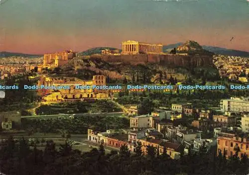 D169844 Athen. Akropolis bei Nacht. Krüger