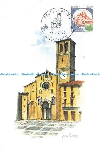 D174021 Lodi. Il Duomo. Ecir. Amministrazione delle Poste e delle Telecomunicazi