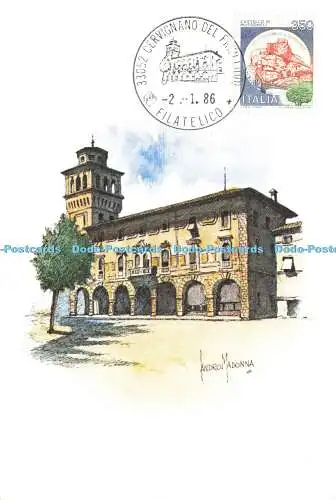 D174022 Cervignano del Friuli. Palazzo del Comune. Ecir. Amministrazione delle P