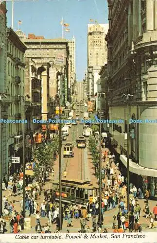 D174067 San Francisco. Powell und Markt. Seilbahn Drehscheibe. Smith Neuheit. Pl