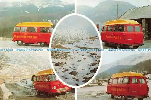 D172894 Duddon Valley. Die Szene zeigt das Royal Mail Post Bus an verschiedenen Stellen