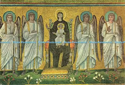 D175521 Ravenna. Basilika S. Apollinaris die Neue Muttergottes auf dem Thron Wette