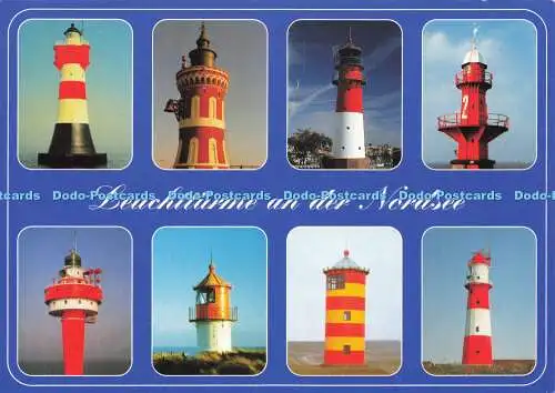 D172923 Leuchtturme an der Nordsee. v.o.l. Roter Sand. UP. Multi View