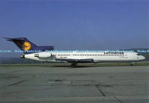 D172931 Lufthansa Boeing 727. 230. in Zürich. J. J. Postkarten. Rolf Wallner