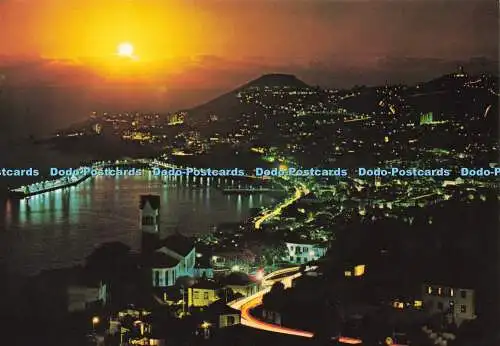 D170091 Funchal. Madeira. Sonnenuntergang. Hans Huber. F. Ribeiro. 1981