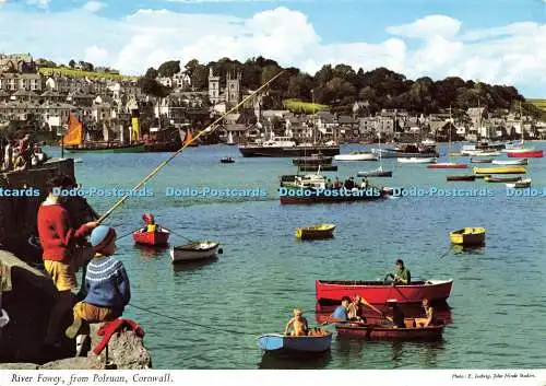 D172979 Cornwall. River Fowey. Von Polruan. John Hinde. E. Ludwig