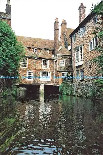 D174346 Canterbury. Eastbridge Hospital. Almshouse Flats vom Fluss Sto aus gesehen