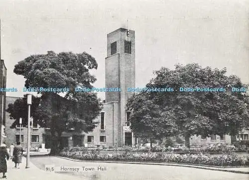 D170175 Hornsey Town Hall. Grafikdienste. W. F. Edwards