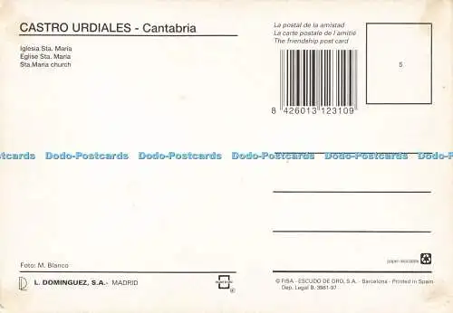 D170180 Castro Urdiales. Kantabrien. Sta. Marienkirche. Fisa. L. Dominguez. M. Bl