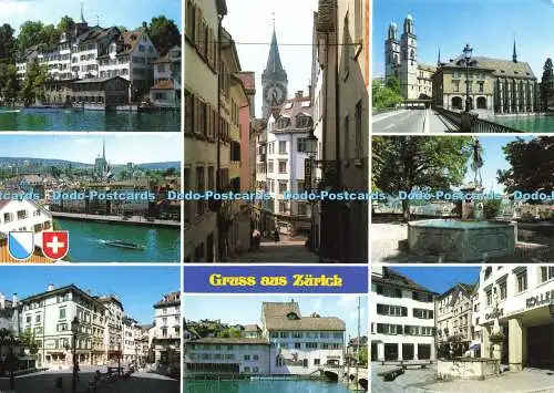 D170231 Gruss aus Zürich. Altstadt. Fotoglob. Multi View