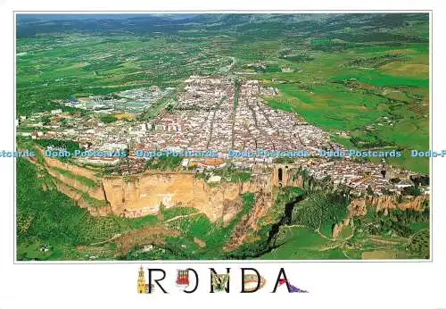 D175734 Ronda. Vista Aerea. A. M. Studio Editores. Paisajes Espanolen