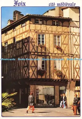 D173243 Foix. Ancienne Maison a Colombages. Larrey