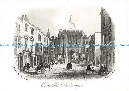 D177372 Bargate. Southampton Blick nach Süden von oben Bar. Beric Tempest
