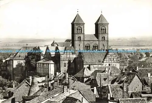 D176217 Quedlinburg. Blick Vom Munzenberg auf Schlossmuseum und Stiftskirche. Pl