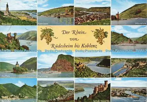 D176291 Der Rhein von Rüdesheim bis Koblenz. Die Platz. Edm. Von König. 1969. Mu