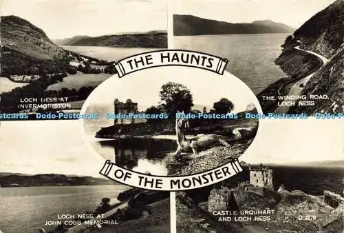 D175015 Die Spuk des Monsters. Castle Urquhart und Loch Ness. Loch Ness bei J