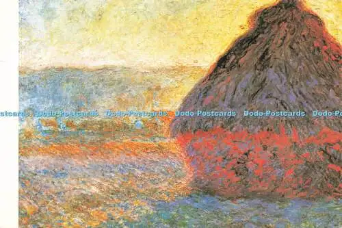 D176322 Heuhaufen bei Sonnenuntergang nahe Giverny. Claude Monet