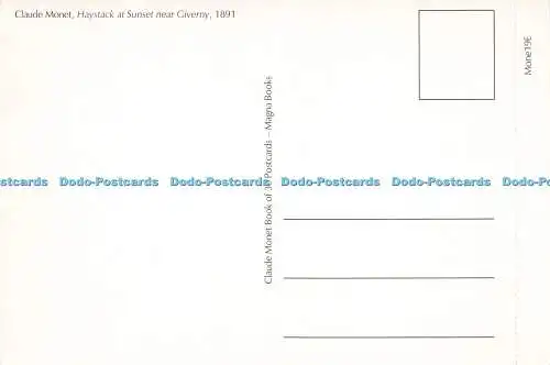 D176322 Heuhaufen bei Sonnenuntergang nahe Giverny. Claude Monet