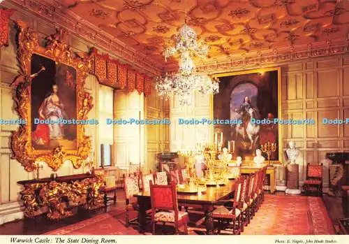 D177576 Warwick Castle. The State Dining Room. John Hinde. E. Nagele