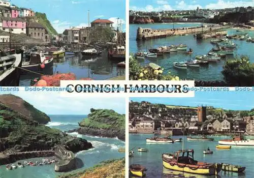 D175114 Cornish Harbours. John Hinde. Multi View. 1985