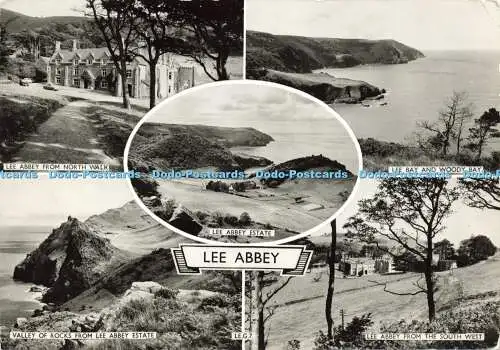 D175116 Lee Abbey. Lee Abbey State. Lee Bay und Woody Bay. Lee Abbey aus dem So