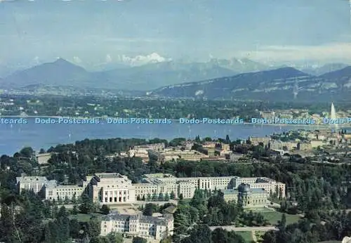 D176440 Geneve. Vue Aerienne du Palais des Nations Unies. Jaeger. Iris. 1963