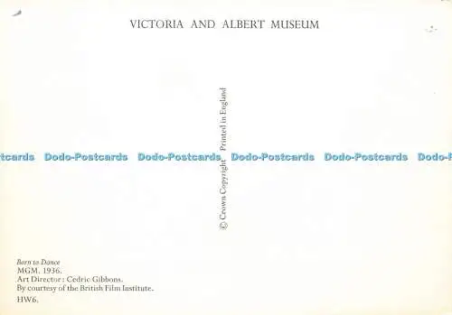 D175179 Victoria and Albert Museum. Scheune zum Tanzen. Cedric Gibbons. Krone. 1936