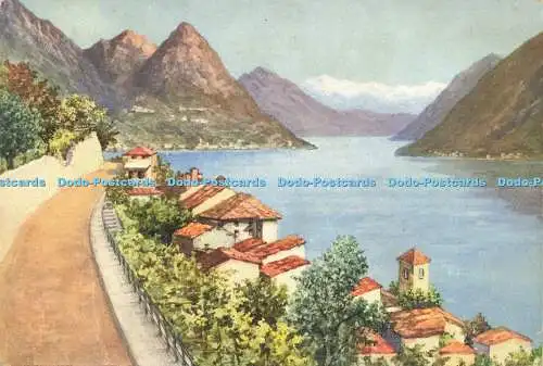 D176488 Gandria e Monti Della Valsolda. Lago di Lugano. A. Veronesi