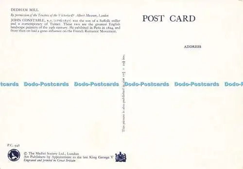 D176544 London. Das Victoria and Albert Museum. Dedham Mill. John Constable. Die