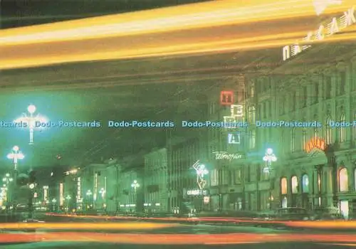 D177715 Leningrad. Newski-Prospekt bei Nacht. Planeta. K. Zarinovoi