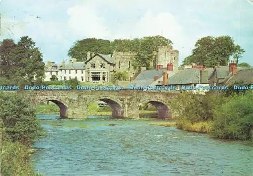 D177722 Powys. Brecon Bridge and Castle. J. Arthur Dixon. 1983