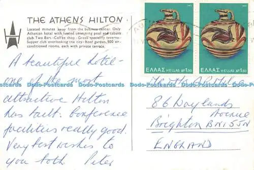 D176604 The Athens Hilton. Postkarte