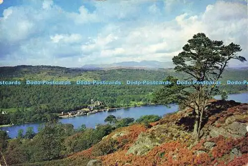 D175357 Windermere. Westmorland. Von oben fiel Fuß Blick über den Ofen