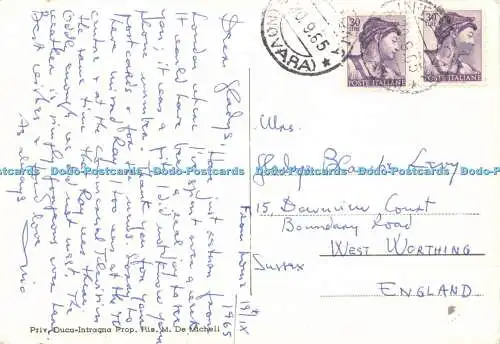 D175371 Veduta Generale di Intragna m.729. M. De Micheli. 1965