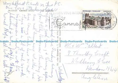 D176672 Cannes. A. M. Vue Generale. La Cigogne. 1961