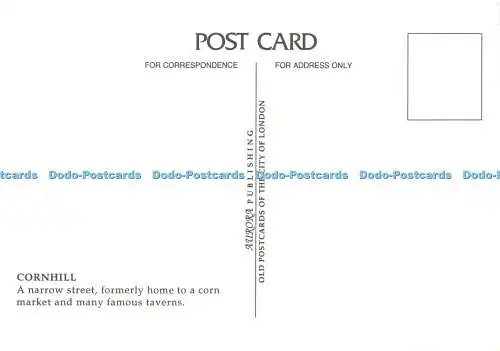 D177875 Cornhill. Eine schmale Straße. Aurora. Historische Sehenswürdigkeiten von Old London
