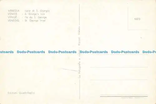 D175400 Venedig. S. Giorge Isle. Quadrifoglio. Grafiche Tirelli