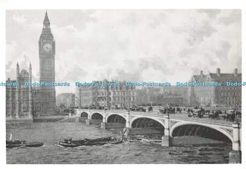 D177876 Westminster Bridge. Aurora. Historische Sehenswürdigkeiten von Old London