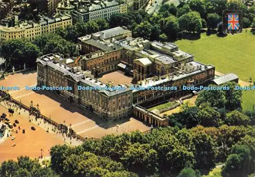 D175402 London. Buckingham Palace mit dem Flugzeug. Postales Escudo d Oro. Fisa I.G. Aero