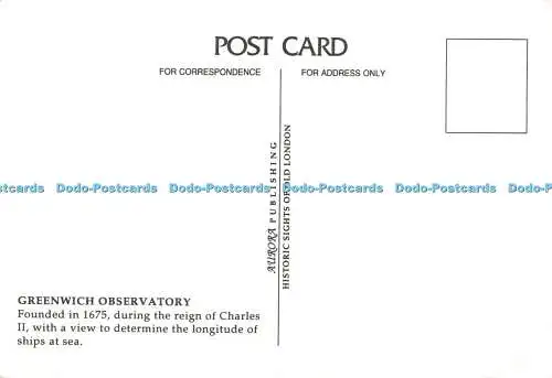 D177883 Greenwich Observatory. Aurora. Historische Sehenswürdigkeiten von Old London