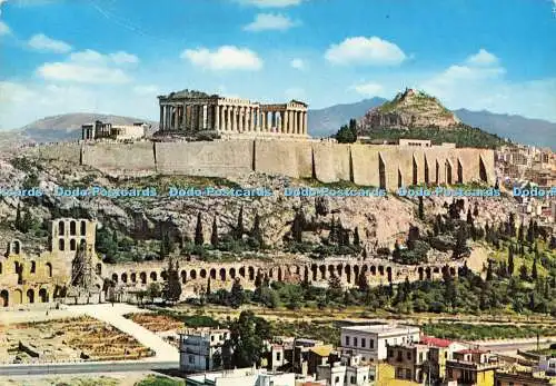 D175415 Athen. Blick auf die Akropolis von Philopappe. Krüger. 1966