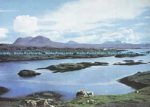 D177947 Quinag. Canisp. Suilven und Stac Polly aus Badcall Bay. G. Delgado