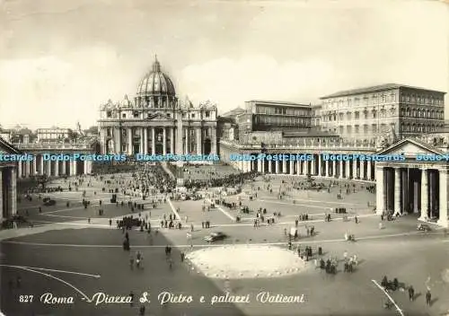 D176816 Roma. Piazza S. Pietro e Palazzi Vaticani. RP. 1958