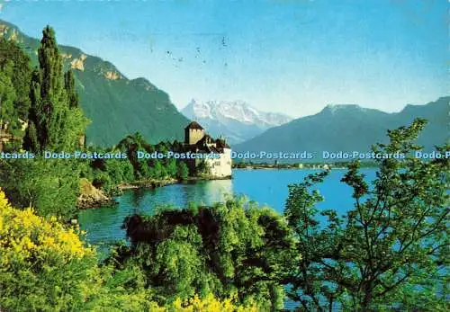 D178143 Montreux. Schloss Chillon und Dents du Midi. Rowesa. Krüger. 1969