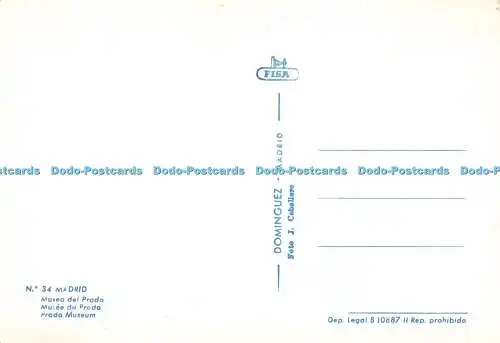 D178224 Madrid. Prado Museum. Fisa. Dominguez. Nr. 34