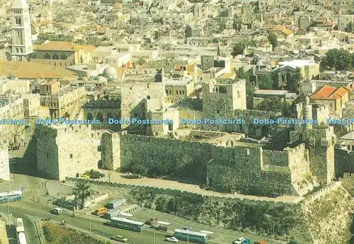 D177060 Jerusalem. Vogelperspektive Vordergrund der Zitadelle. Sternenkarten