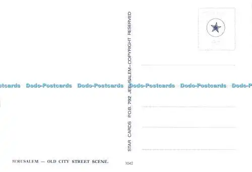 D177063 Jerusalem. Straßenszene der Altstadt. Sternenkarten