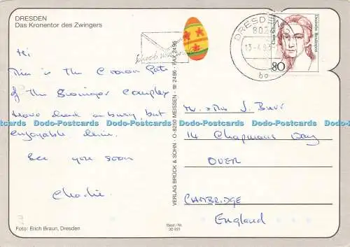 D178305 Dresden. Das Knonentor des Zwingers. Bruck und Sohn. Erich Braun. 1993