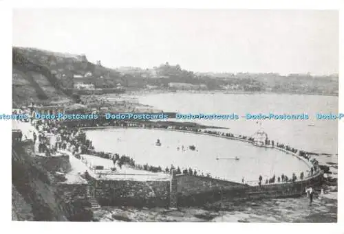 D177186 Südseite. Neues Schwimmbad. Nostalgie-Tinte. Postkarten von Old Scarboroug